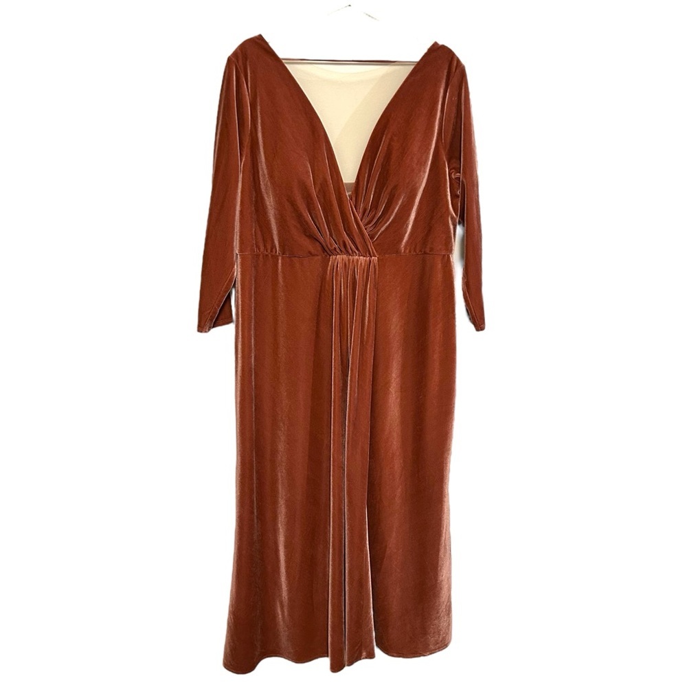 Anthropologie jenny yoo 20 Ryland open back velvet bridesmaid dress maxi long - Picture 12 of 13